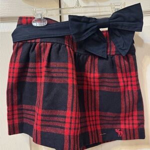 Abercrombie plaid skirts with bow detail